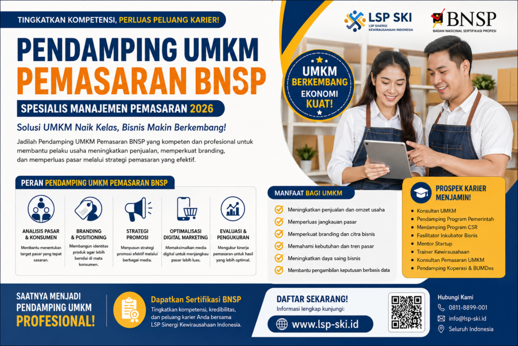 Pendamping UMKM Pemasaran BNSP Pendamping UMKM Pemasaran BNSP